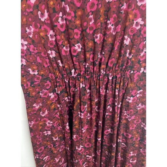 Jacqui E Size L Women's A-Line Dress Pink Purple Floral print - Picture 8 of 8